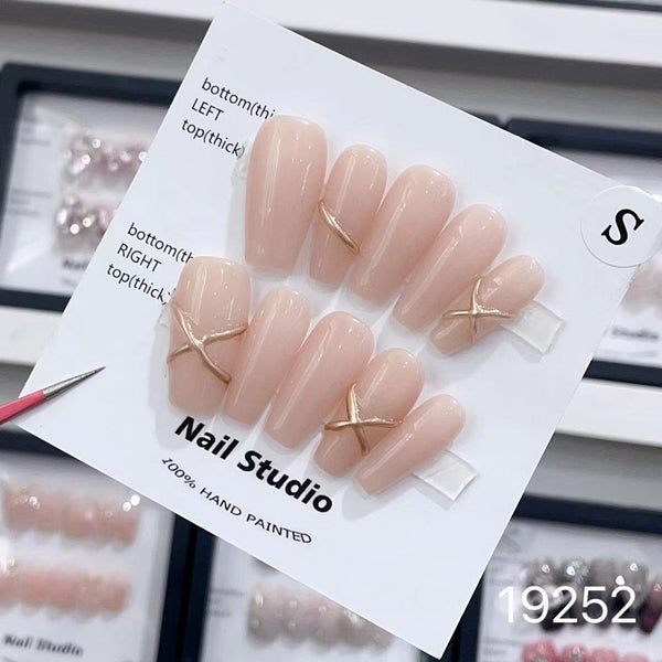 19252#Nude Pink Gold Bar