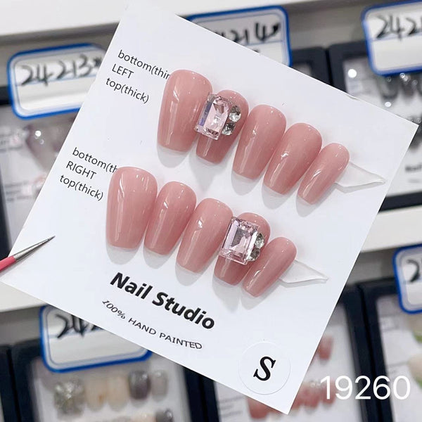 19260#Pink Short T Square Diamond