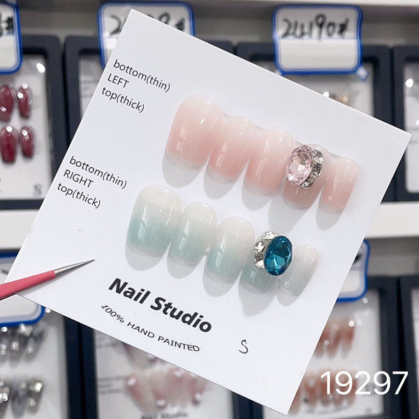 19297#Pink and blue diamonds short T