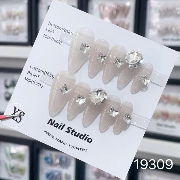 19309#Almond Butterfly Square Diamonds