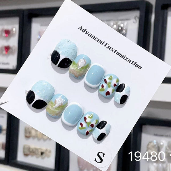 19480#Water Blue Oil Painting