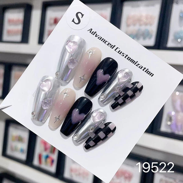 19522#Sweetheart Black Pink Check