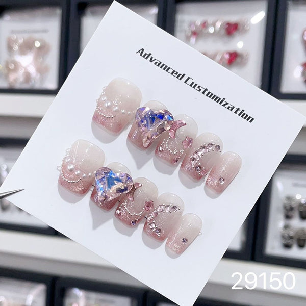 29150 Heart Moon Pink Cat’s Eye