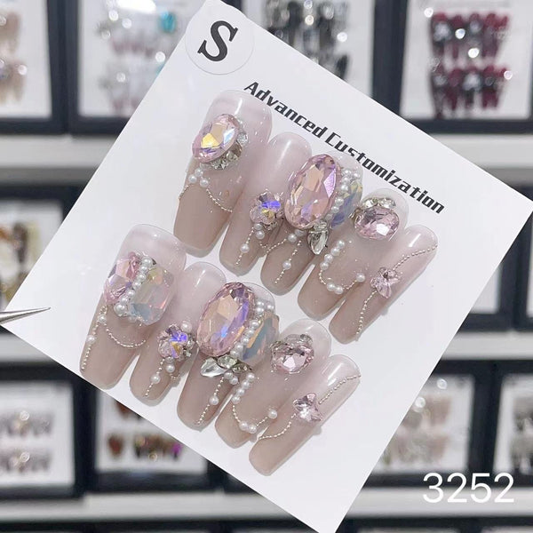 3252#Pink Diamond Chain